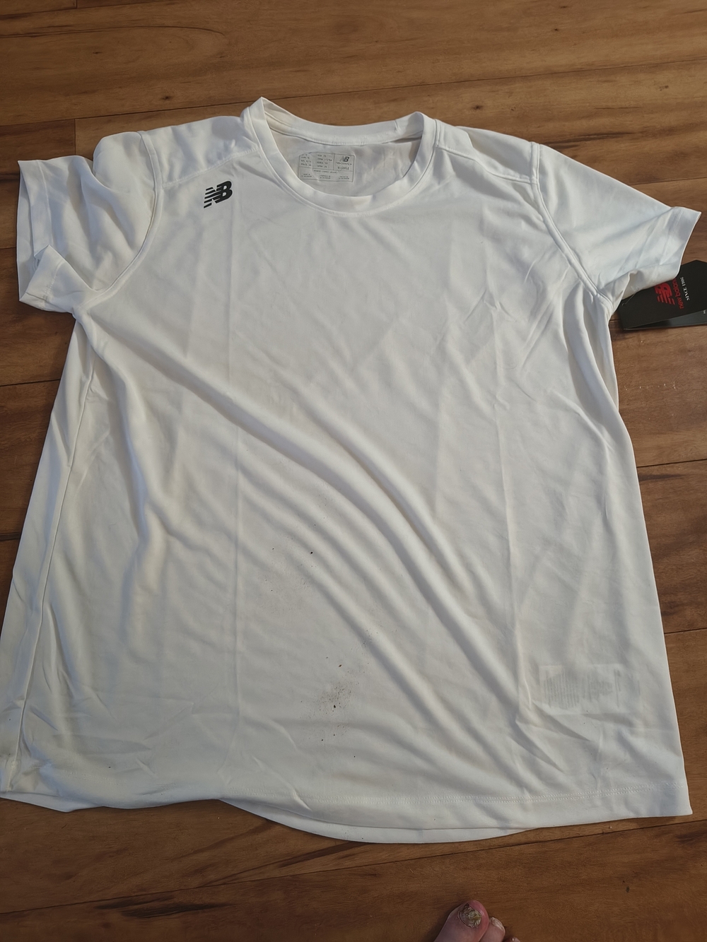 New Balance Dry Fit  Men’s White Short Sleeve Athletic Tee